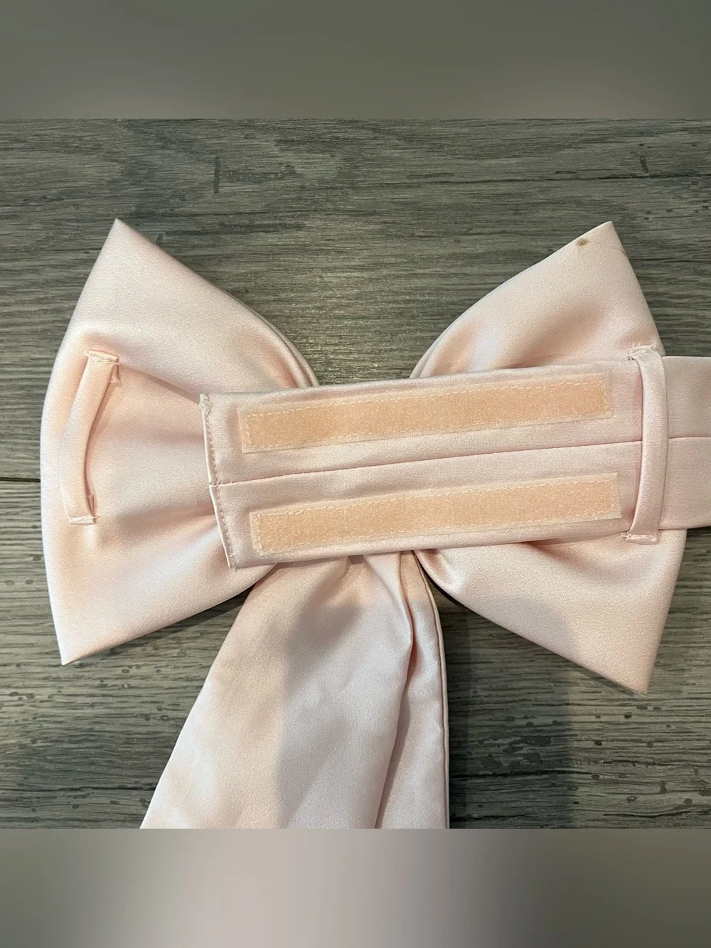 David’s Bridal Satin Flower Girl Sash with Back Bow Petal Blush Pink Wedding